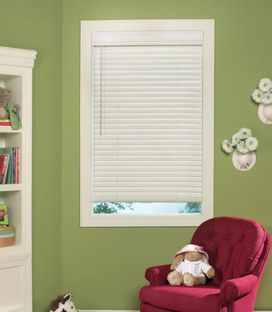 Privacy Cordless Faux Wood Blinds