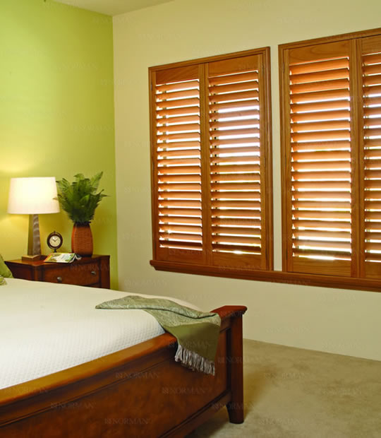 Premium Wood Shutters Stained