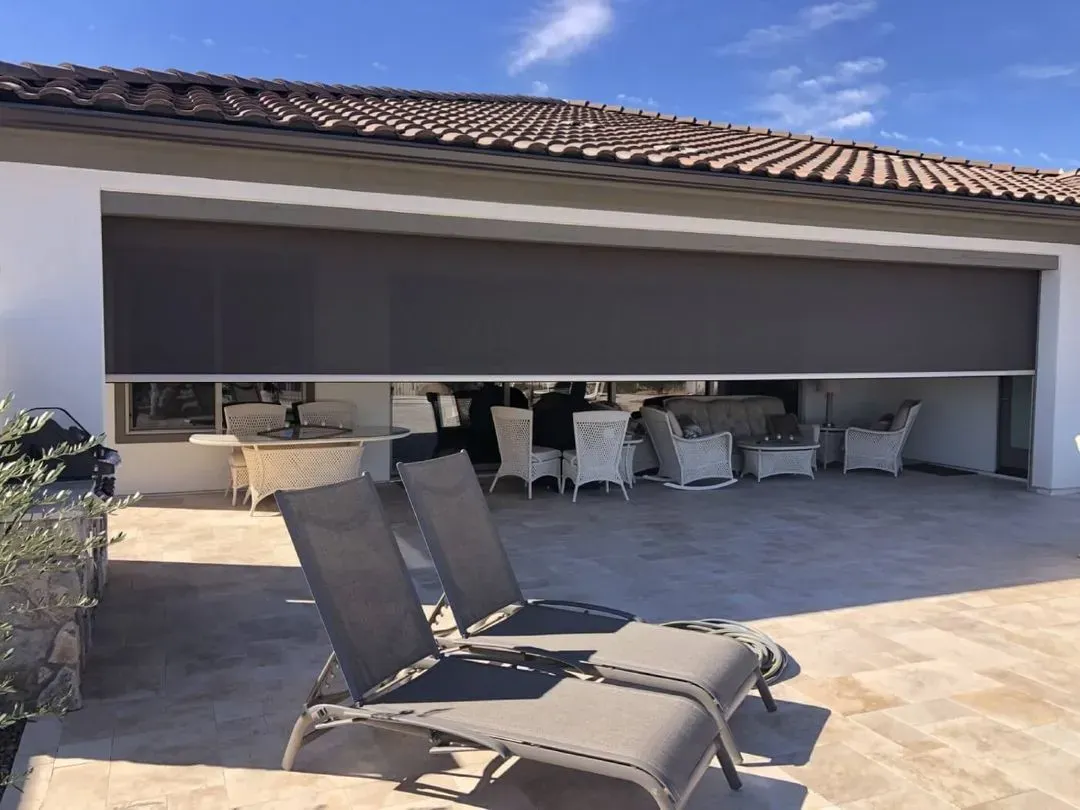 Exterior Retractable Solar Screens Remote