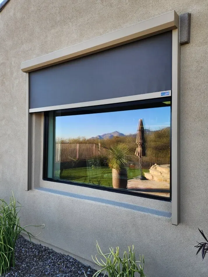 Exterior Retractable Solar Screens Remote