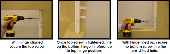 hang strip properly positioned